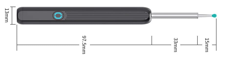 Чиста ушна кал-Wi-Fi видима лъжица за отстраняване на восък, USB 1296P HD натоварване на отоскоп